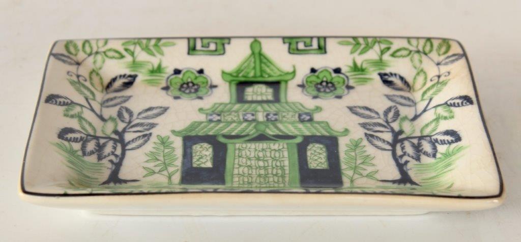 Green & Blue Pagoda Plate